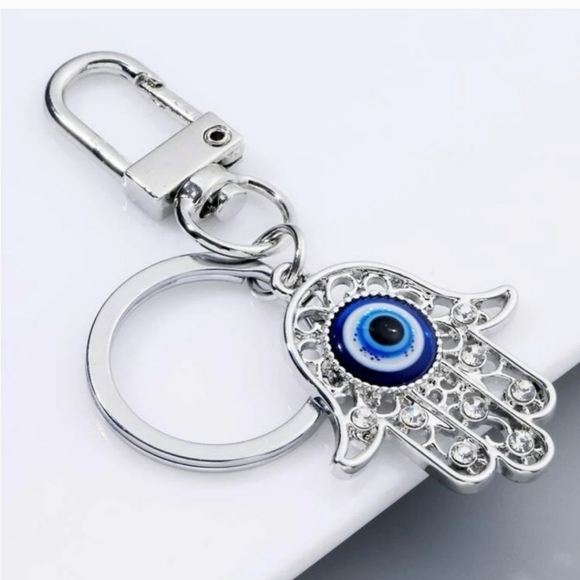Evil Eye🧿 Hamsa Hand🪬 Protection Keychain Bag 👜🎒 Charm,~ 🎁 Unisex 👨👩 - Picture 5 of 6